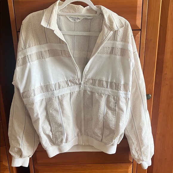 Vintage Christian Dior Monsieur zip up jacket Size M 80s High Fashion Designer - Picture 1 of 8